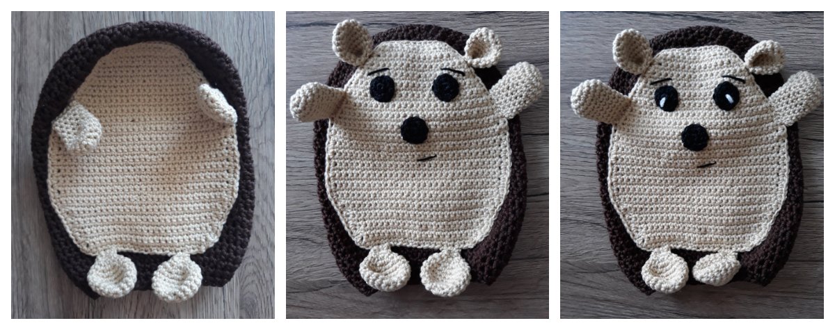 Blog-Inhaltsbild für 'Kuschligel Max, kostenlose Häkelanleitung von Wolldiamant'